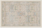 RUGGABLE x Morris & Co Washable Area Rug – Blackthorn Ivory Blue 2x3, Stain-Resistant, Non-Slip – Small Machine Washable Rugs for Living Room, Bedroom, Hallway, Entryway & Bathroom–with Standard Pad