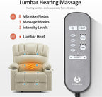 MCombo Oversized Power Lift Recliner Chair for Elderly, Lift Chair with Heat and Massage, Lift Recliner for Big and Tall, Cup Holders, USB &Type C Ports, Faux Leather R7092 (Cream White, Oversize)