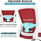FelixKing Office Chair, Ergonomic Desk Chair Breathable Mesh Chairs Adjustable High Back Lumbar Support Flip-up Armrests, Executive Rolling Swivel Comfy Computer Chairs Home Office Fire Brick