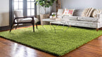 Unique Loom Solid Shag Collection Area Rug (8' Square, Grass Green)