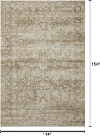Loloi Amber Lewis Honora Collection HON-01 Khaki/Beige 9'-6" x 13' Area Rug