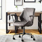 High Back Office Chair,Modern Swivel Office Chair,Black Suede Fabric Gaming Chair,Height Adjustable Home Office Desk Chair with Lumbar Support