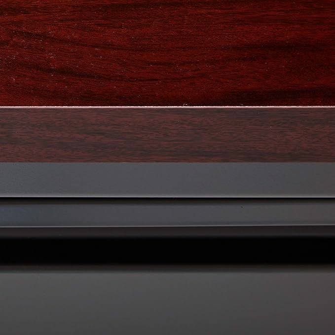Lorell Single Right Pedestal Desk, 42 by 24 by 29-1/2-Inch, Mahogany