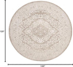 SAFAVIEH Area Rug 10' Round - Reflection Collection - Large - Beige & Cream, Non-Shedding & Easy Cleaning, Ideal for Living Room, Bedroom (RFT668A)