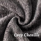 Grey Decorative Throw Pillow Covers 24x24 Inch Set of 2 Cozy Soild Chenille Cushion Cases Soft Textured Square Couch Pillows Cover Boho Accent Farmhouse Pillowcases for Sofa Bed