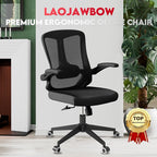 Ergonomic Office Chair - 400LB Comfy Desk Chairs with Adjustable Headrest and Lumbar Back Support, Mesh Computer Chairs with Wheels and Arms for Home Office, Study, Bedroom and Dorm (03black)