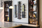 Ultra Wine Racks Wall Mounted Label-Out Wine Racks (3 Foot 2 Deep, Matte Black, 18 Wine Bottles) - Modern Metal Wine Storage, Modular Design for Home Bar, Kitchen, Dining Rooms, & Wine Cellars