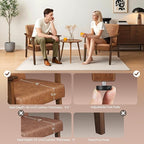 Yaheetech PU Leather Accent Chair, Mid-Century Modern Armchair with Solid Wood Legs, Reading Leisure Chair with High Back for Living Room Bedroom Waiting Room, Set of 2, Brown