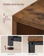 VASAGLE Coat Rack Shoe Bench Set, Hall Tree with Bench, Entryway Furniture, Multifunctional, Dot Coat Hooks, 2-Tier Shoe Rack, Industrial Style, for Entryway, Hallway, Rustic Brown ULCR073K01