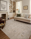 Loloi Chris Loves Julia Louisa Collection LOI-01 Oatmeal/Stone 2'-7" x 12'-0", .38" Pile Height, Runner Rug