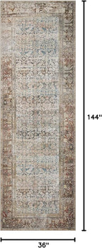 Loloi Amber Lewis Georgie Collection GER-09 Multi/Spice 3'-0" x 12'-0", .19" Pile Height, Runner Rug
