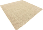 Unique Loom Solid Shag Collection Area Rug (7' 10" Square, Taupe)