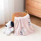 Berkshire Blanket Peanuts VelvetLoft Cute Character Snoopy Plush Throw Blanket,Peanuts Snoopy Make A Wish Spring Pink,Throw 55 in x 70 in (Official Peanuts Product)