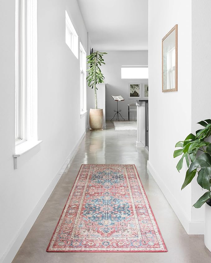 Loloi Skye Collection SKY-05 Brick/Ocean 6'-0" x 6'-0" Round Area Rug