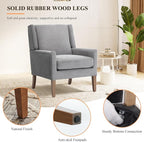 Accent Chairs for Living Room, Mid-Century Wooden Fabric Living Room Chairs, Arm Chair, Side Chairs for Living Room, Bedroom, Reading Nook