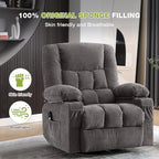 Power Recliner Chair with Rocking Function for Adults,Oversized Swivel Recliner with 2 Cup Holders,Side Pocket for Living Room