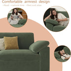 EASE MOOSE Extra Large Sectional Modular Sofa,Oversized U Shape Sectional Couch Wide Deep Seat Modular Cloud Couch,Green