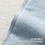 FUTEI Light Blue Throw Pillow Covers 18x18 Inch Set of 2,Furry Faux Fur Teddy Boucle Textured Cushion Covers,Soft Fluffy Decorative Pillow Case,Home Decor for Couch Bed Living Room Office Car
