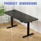 Homall Height Adjustable Electric Standing Desk, Memory Stand up Desk with Headphone Hook, Home Office Desks with Splice Board
