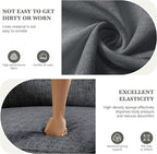 360 Degree Rotation Swivel Accent Sofa Chairs, 36'' Width Oversized Armchairs 1 pcs Linen Living Room-Dark Gray