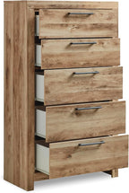 Signature Design by Ashley Hyanna Rustic 5 Drawer Chest, Rustic