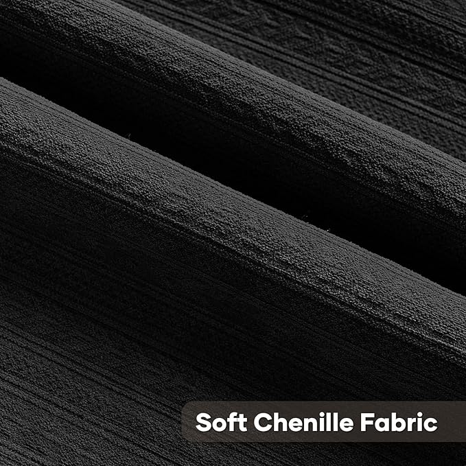 FUTEI Black Decorative Throw Pillow Covers 18x18 Inch Set of 2,Soft Cozy Wheat Ear Striped Patterns Cushion Cases,Modern Home Decor for Couch Bed Living Room