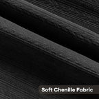 FUTEI Black Decorative Throw Pillow Covers 18x18 Inch Set of 2,Soft Cozy Wheat Ear Striped Patterns Cushion Cases,Modern Home Decor for Couch Bed Living Room