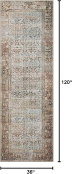 Loloi Amber Lewis Georgie Collection GER-09 Multi/Spice 3'-0" x 10'-0", .19" Pile Height, Runner Rug