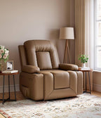 GarveeHome Oversized Wide Power Lift Recliner Chair - Heat and Massage, Faux PU Leather, Adjustable Back and Legs, Electric Lift Chair Designed for The Elderly and People with Mobility impaired