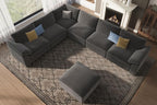 EASE MOOSE Oversized Sectional Modular Sofa,Large L Shape Sectional Couch Wide Deep Seat Modular Cloud Couch,Removable Cover