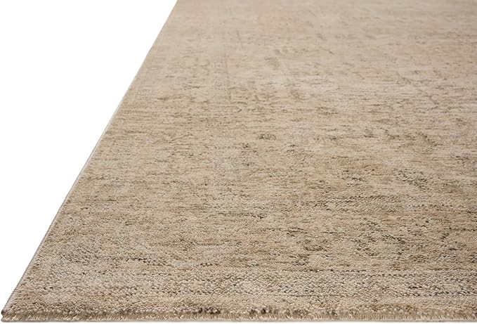 Loloi Magnolia Home by Joanna Gaines Junie Collection JUE-02 Oatmeal/Smoke 5'-3" x 7'-6", .38" Pile Height, Area Rug