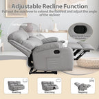 Manual Recliner Sofa Set Anti-Scratch 3 Seats Reclining, Sofa Couches with Side Pocket and Cupholders Wall Hugger Leather Couch for RV Living Room Home Theater Bedroom Apartment