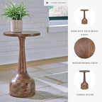 Signature Design by Ashley Joville Casual Turned-Design Accent Table, Light Brown