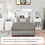 Prepac Astrid Simplistic 6-Drawer Tall Dresser for Bedroom, Functional Chest of Drawers with Acrylic Knobs, 16.5"D x 19.75"W x 50"H, Crystal White