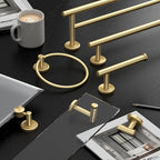 Gatco 1291B Modern Decor Wall Hook. Coat Hat Towel Robe Hook. for Entryway, Living, Kitchen, Bathroom, Bedroom. 2-Hook. Premium Brass.