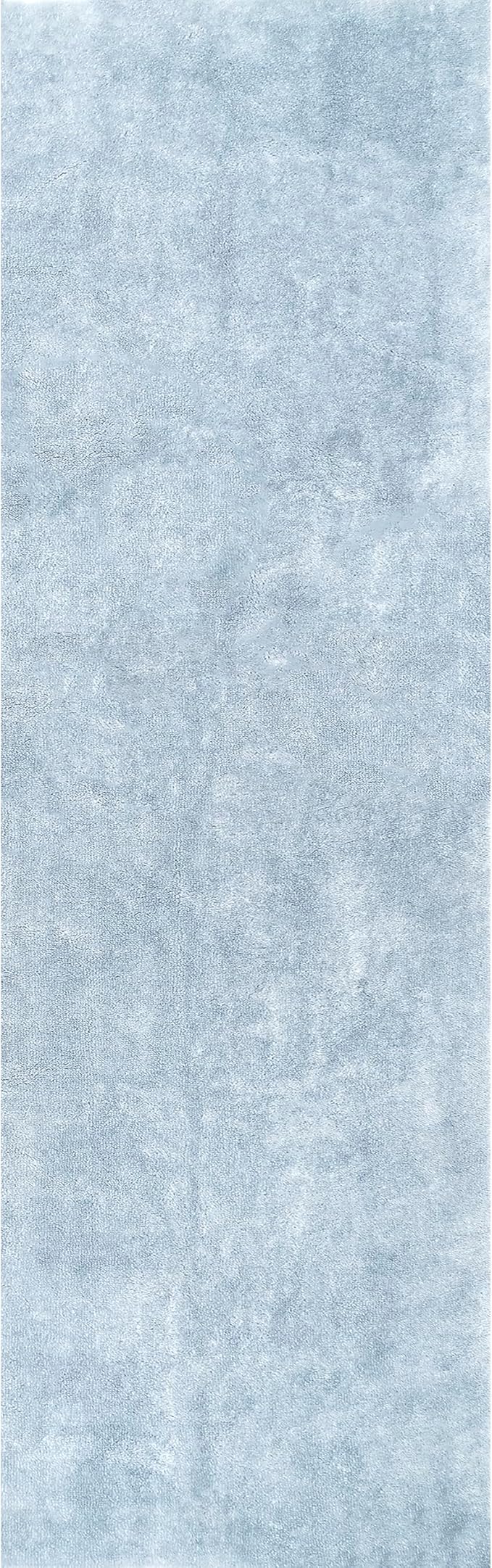 nuLOOM 2' x 6' Cozy Plush Area Rug, Machine Washable, Non-Slip, Soft Fluffy Shag Carpet for Living Room Bedroom Kids Room Nursery Home Decor, Loni Light Blue