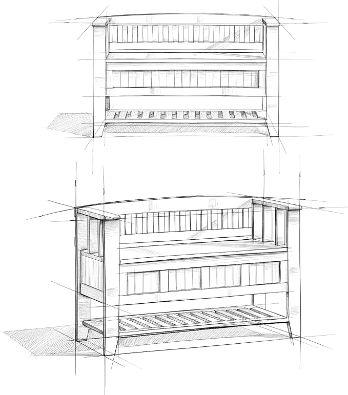 SIMPLIHOME Acadian Entryway Storage Bench - 48 inch Wide Solid Wood Hallway Seat with Shelf in Brunette Brown, Transitional Bench for Entryway or Living Room with Open Storage and Slatted Bottom