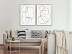 Kate and Laurel Sylvie 871 Modern Circles & 869 Going in Circles Framed Canvas Wall Art Set by Teju Reval of SnazzyHues, 2 Piece Set 28x38 Bright Gold, Modern Abstract Art for Wall