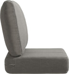 Luxury 24x24x6 Inch Kitty Outdoor Seat Cushions - Set of 2 Water Resistant Patio Chair Comfortable Cushion for Rattan Dining Rocker Glider Chairs Loveseat Couch Sectional Sofa - Grey