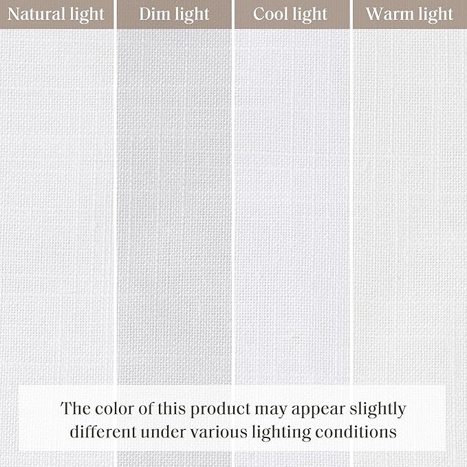 Madison Park Kyler Cordless Roman Shades - Single Panel, Lightweight Linen Blend Fabric, Natural Design, Easy Installation, Light Filtering Window Blind, Bedroom, Living Room Decor 27"W x 64"H White
