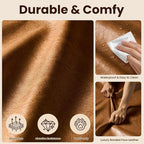 37.8" Faux Leather Ottoman for Couch, Memory Foam Cloud Boneless Sectional Couch for Living Room Foot Stools No Assembly Require (Faux Leather,Brown)