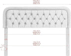 BeyetseaTufted Upholstered Pink King Headboard only-Button Solid Wood HeadBoards with Adjustable Height-Modern Velvet Padded Bed Head Boards-Easy Install&Nailhead
