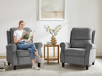 Recliner Chair for Living Room, Modern Reclining Sofa Home Theater Seating with Upholstered Push Back, Mid-Century Reclining Armchair with Lumbar Support, Bedroom, Reading Nook, Office, Set of 2