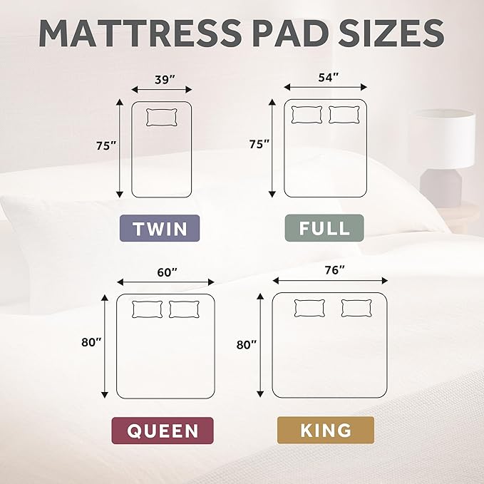 Sunbeam Electric Heated Mattress Pad Soft Cozy Fabric Fast Heating 12 Heat Settings 12-Hour Auto Shut-Off Deep Pocket Skirt Machine Washable Twin 75" x 39"
