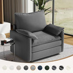 Vesgantti 40" Single Seat Sofa, Comfy Cloud Couch Deep Seat Upholstered Couch Chenille Modern Sofa with Armrest Pillow, Easy Assembly for Living Room, Bedroom and Apartment, Gray