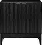 Best Choice Products 2-Door Modern Storage Cabinet, Buffet, Sideboard, Media Cabinet, Cupboard, Entryway Accent Table, Bookcase w/Reeded Panels and Adjustable Shelves – Black