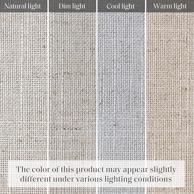 Madison Park Kyler Cordless Roman Shades - Single Panel, Lightweight Linen Blend Fabric, Natural Design, Easy Installation, Light Filtering Window Blind, Bedroom, Living Room Decor 35"W x 64"H Natural