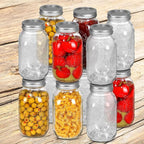 Ball Regular Mouth Mason Jars 32 oz. (12 Pack) - Quart Size Jars with Airtight Lids and Bands for Canning, Fermenting, Pickling, Meal Prep or DIY Decors and Projects Bundled with Peaknip Jar Opener