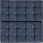 SIMPLIHOME Harrison 40 inch Wide Transitional Square Large Coffee Table Storage Ottoman in Denim Blue Vegan Faux Leather, Assembled, for The Living Room and Bedroom