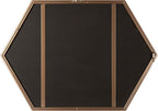 Kate and Laurel McNeer Modern Wall Mirror, 31 x 22, Bronze, Geometric Hexagon Mirror for Wall